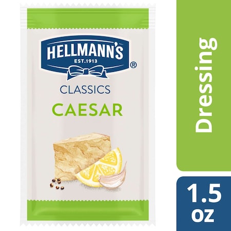 Hellmanns Cesar Salad Dressing 1.5 oz. Portion Control Sachets, PK102 84119893